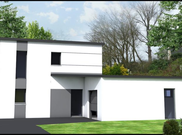 Originale : maison étage contemporaine 114 m2 habitables et garage